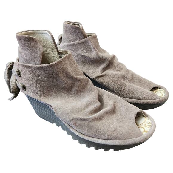 Fly London Yema Leather Wedges Size 38 - Picture 1 of 6